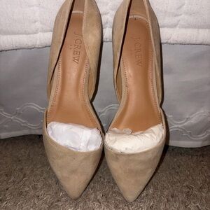 J. Crew Women's Beige Suede Heels